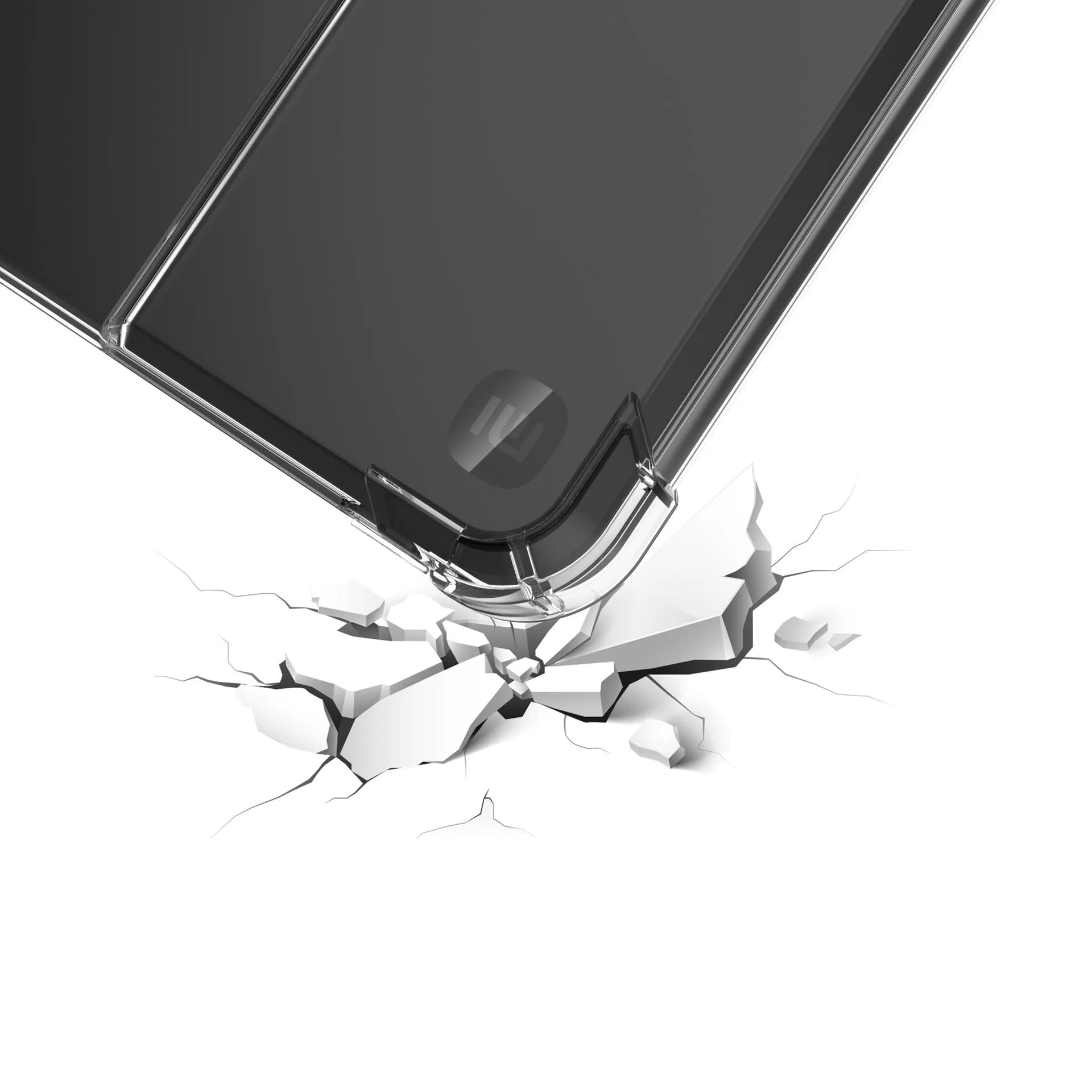 Transparent airbag protective phone case for Xiaomi 7-inch e-book device on a table