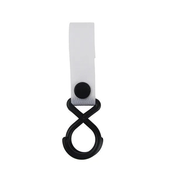 Nylon Velcro luggage hook in multiple colours on white background with OPP packaging