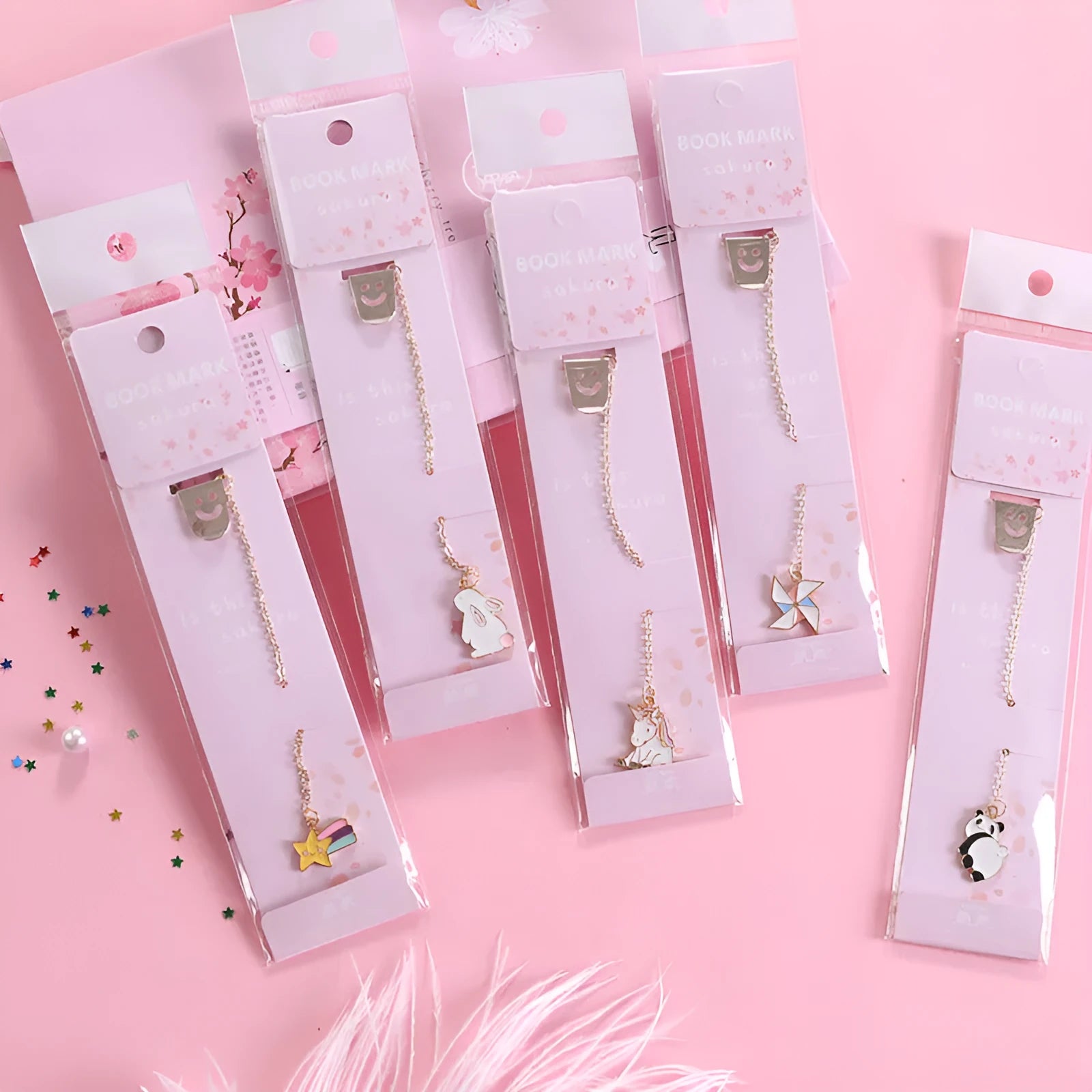 Creative cartoon metal pendant bookmark in alloy with panda design on white background