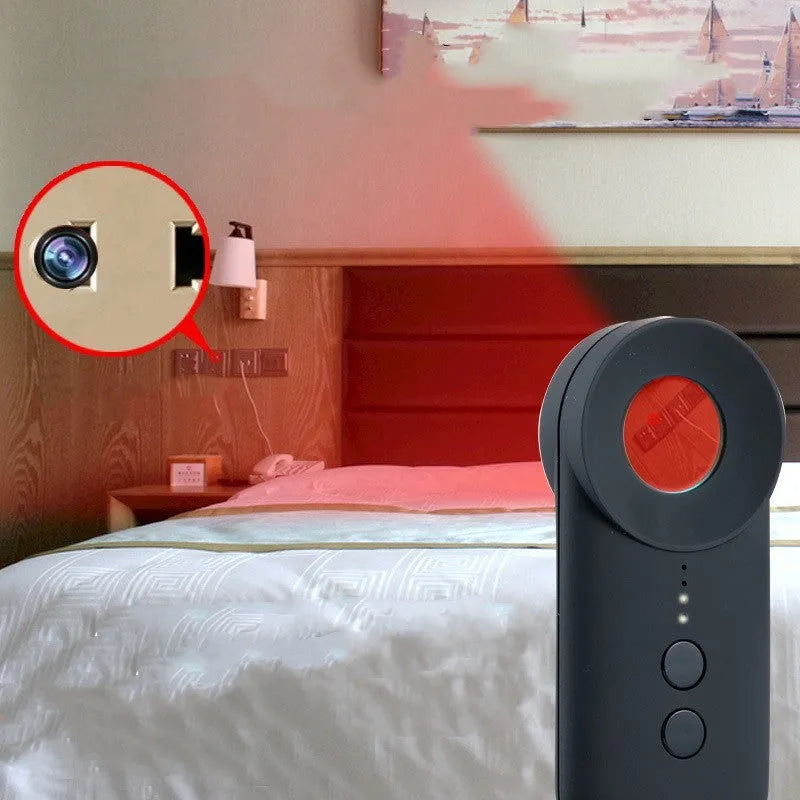 Black GPS and camera detection device for anti-theft surveillance measuring 93.8mm by 38mm