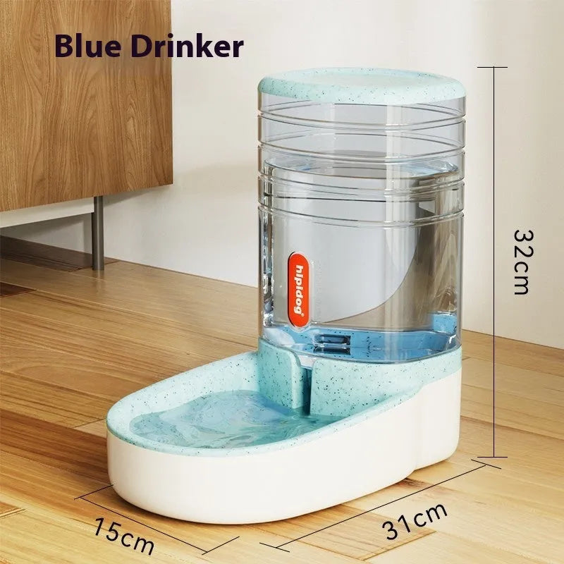 Large 3.8L automatic pet water fountain for cats and dogs in grey, blue, pink, or green colour