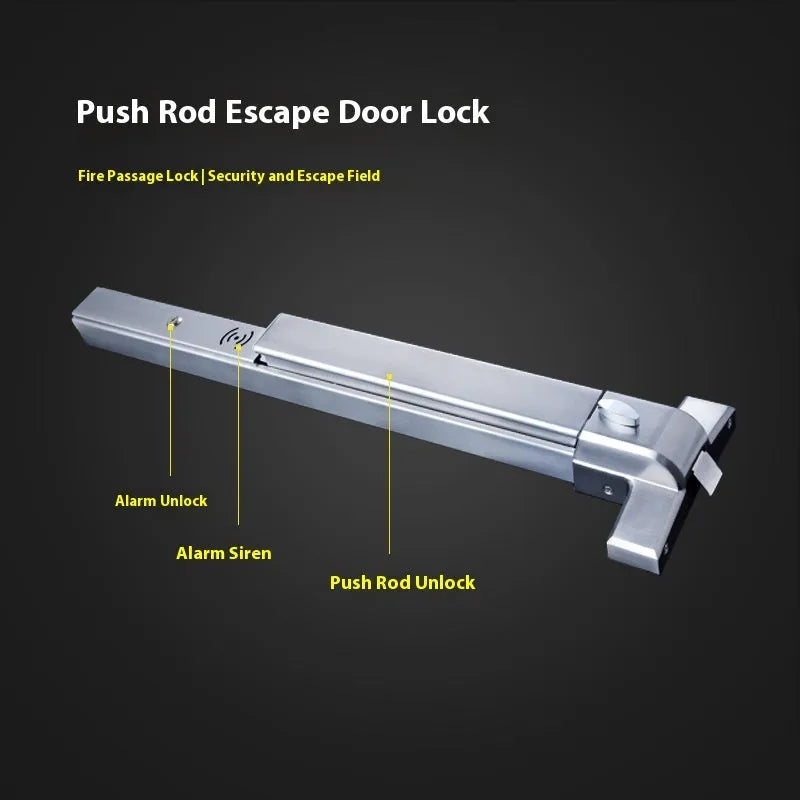 Fireproof door push lock with external handle for 65cm single doors