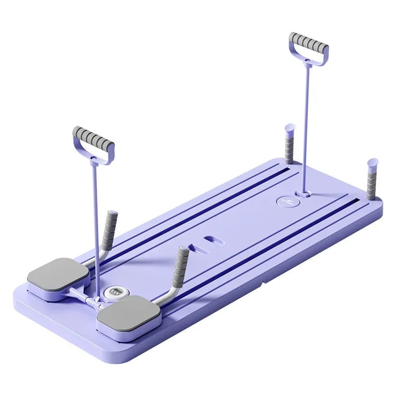 Standard purple fitness board with automatic rebound abdominal wheel measuring 106x41x7cm