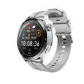 GS3 Max black smartwatch with IPS screen on a silicone strap, showing health stats interface.