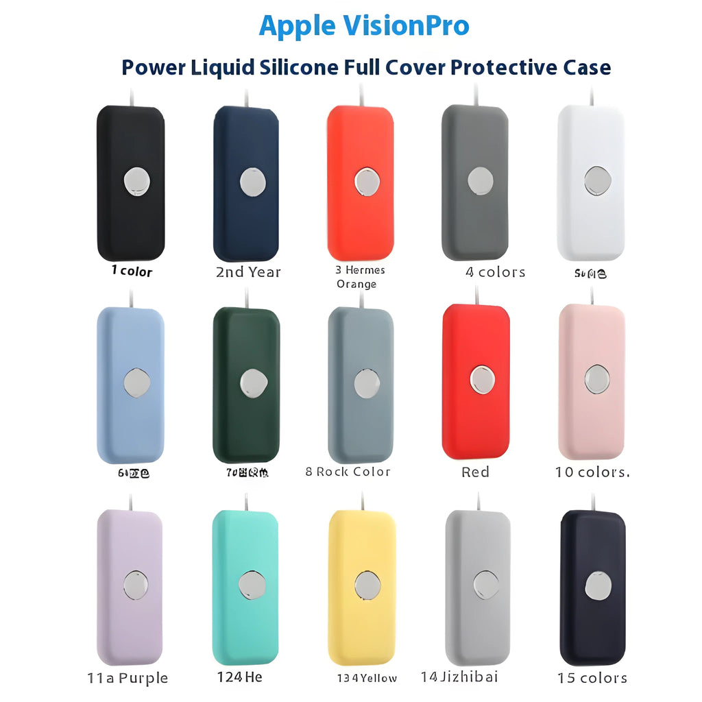 Battery liquid silicone protective sleeve for VisionPro power pack in multiple colours
