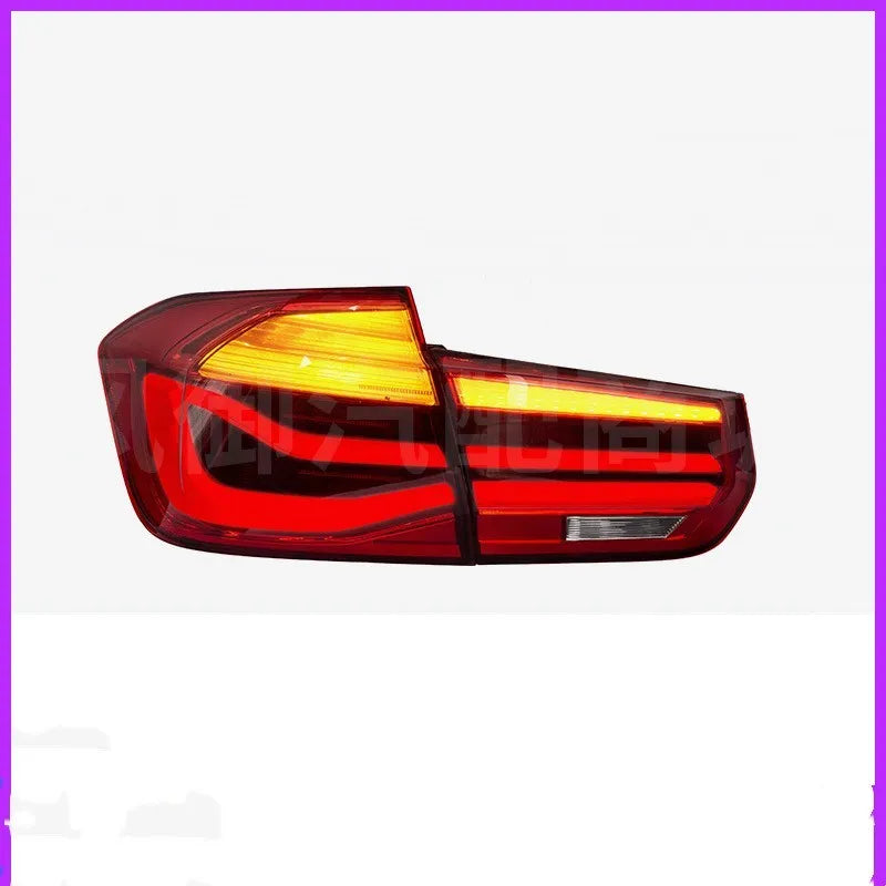 BMW 3 Series tail light assembly with LED streamer pattern in red or smoked black for 2012-2015 models
