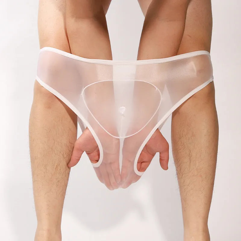 Men's ultra-thin nylon briefs with bullet separation in multiple colours