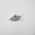 Spider web stud earrings with geometric mesh pattern in gold and silver electroplated colours