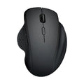 Black and grey self-charging wireless optical mouse for laptops with USB charging cable