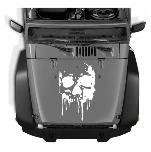 Skull bumper sticker 70x45cm PVC car window glass animal decal black white