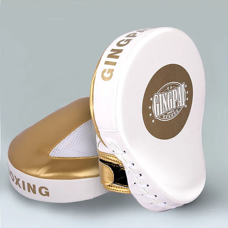 Vertical gold and green PU baffle target for boxing and martial arts wall-mounted training.