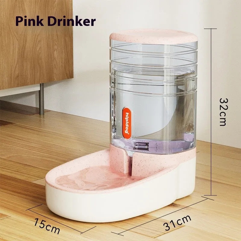 Large 3.8L automatic pet water fountain for cats and dogs in grey, blue, pink, or green colour