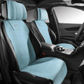 Tailored leather ultra thin car seat cover in Hermes orange colour with gradient hole pattern