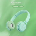 Wireless foldable Bluetooth headset in blue with over-ear design and 40mm platinum speakers