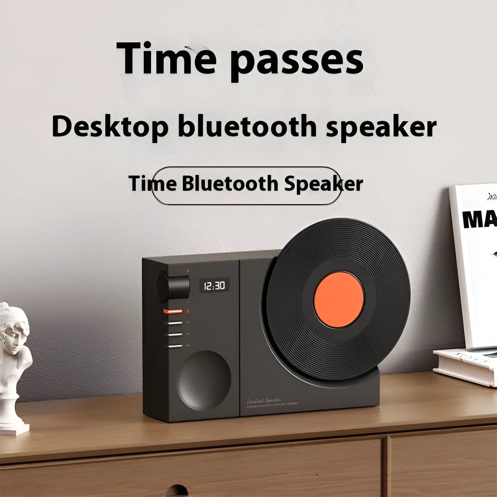 Mini Bluetooth portable speaker in Obsidian Black, Ivory White, Coral Pink or Plum Green colours with USB charging port