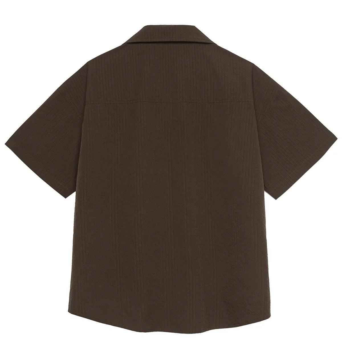 Brown coffee striped waterproof quick-drying Cuban collar shirt for outdoor camping