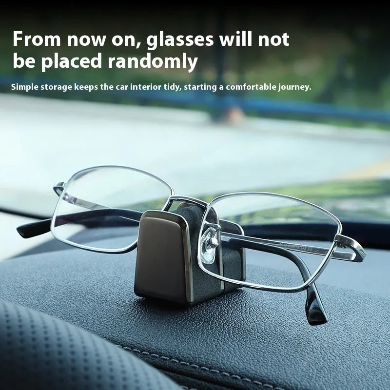 Zinc alloy leather car dashboard sunglasses clip in four colour options