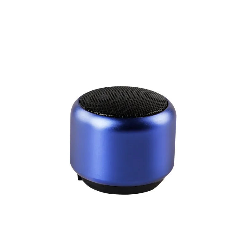 Small portable Bluetooth speaker in choice of black, blue, gold, or pink colours