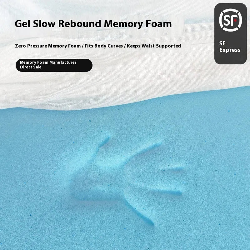 Gel memory cotton tatami mattress with regenerated cellulose fabric in multiple sizes