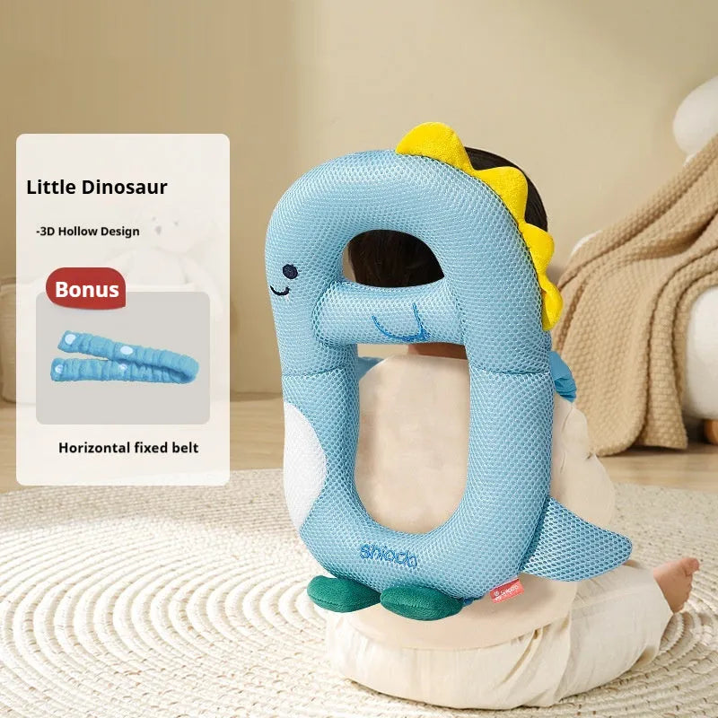 Cartoon anti-collision baby pillow in dinosaur design for toddler fall protection