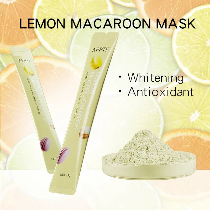 Peel off face mask powder with Vitamin C and Lemon Extract in a 15g pack, available in Lemon and Niacinamide colours