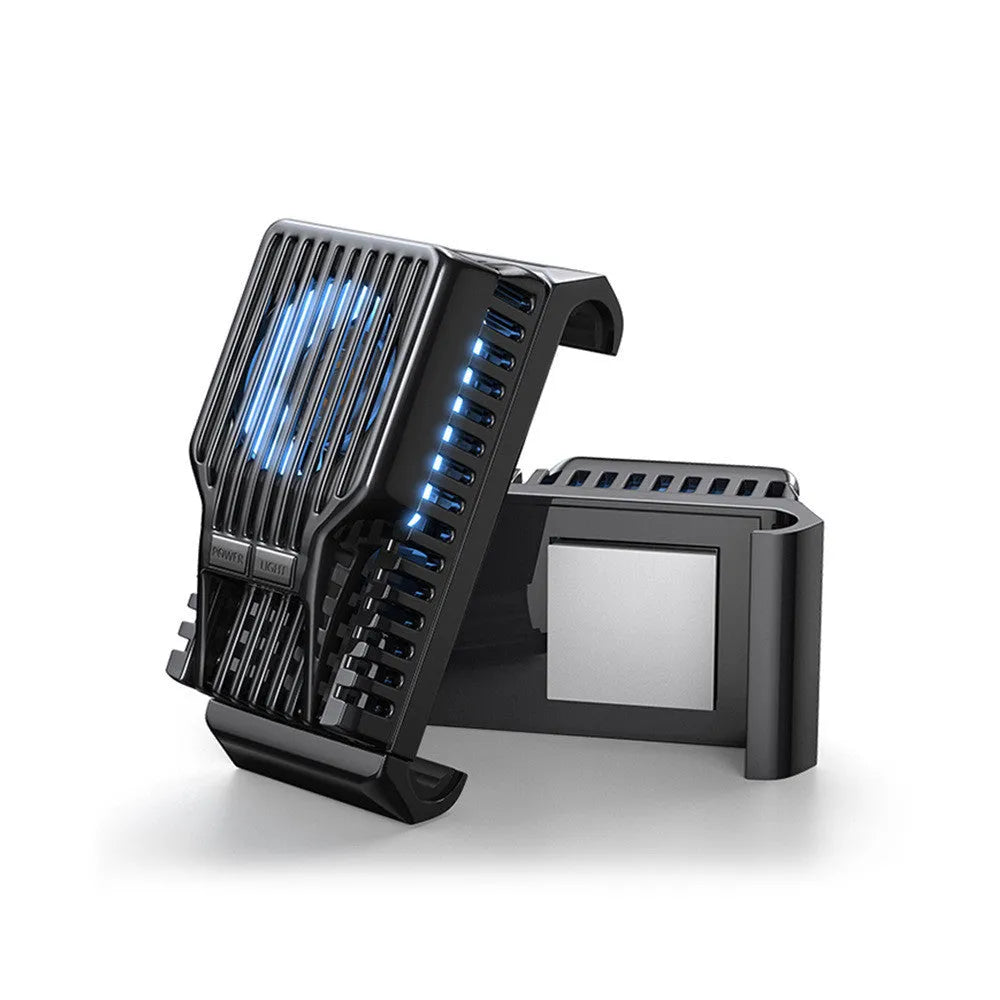 Black clip-on mobile phone radiator with aluminium alloy and ceramic cooling components