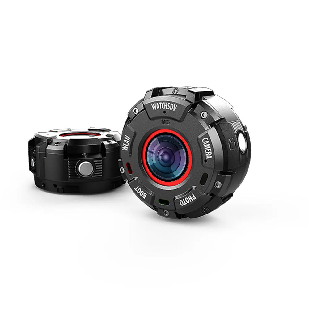 Black waterproof sports digital camera measuring 290mm with 8MP resolution