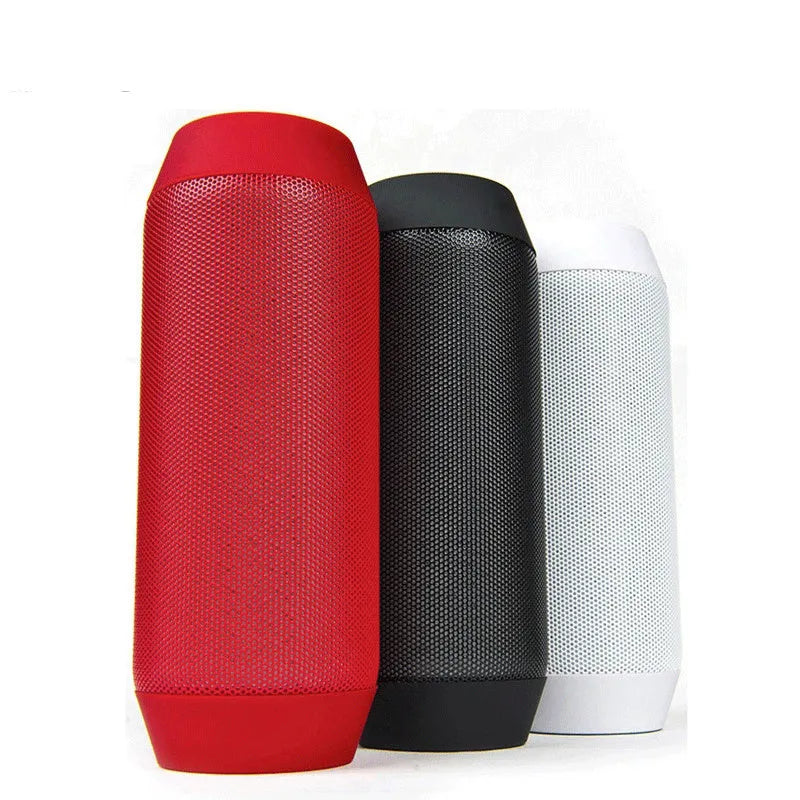 Mini black and white Bluetooth speaker with RGB lighting around its base