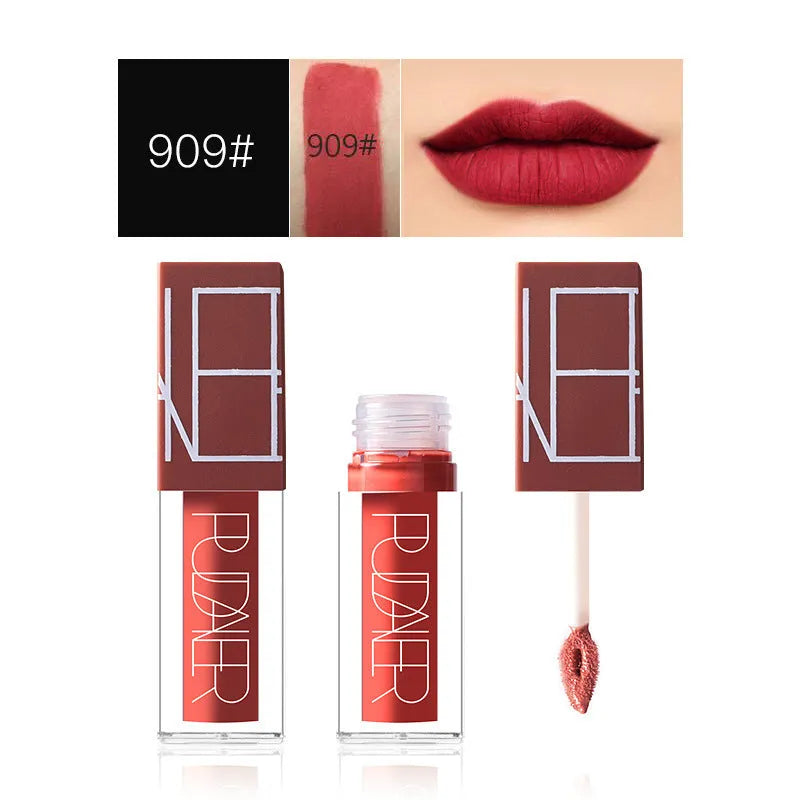 Velvet liquid lipstick matte nude non-stick cup tube 2.1x8.3cm five colour options