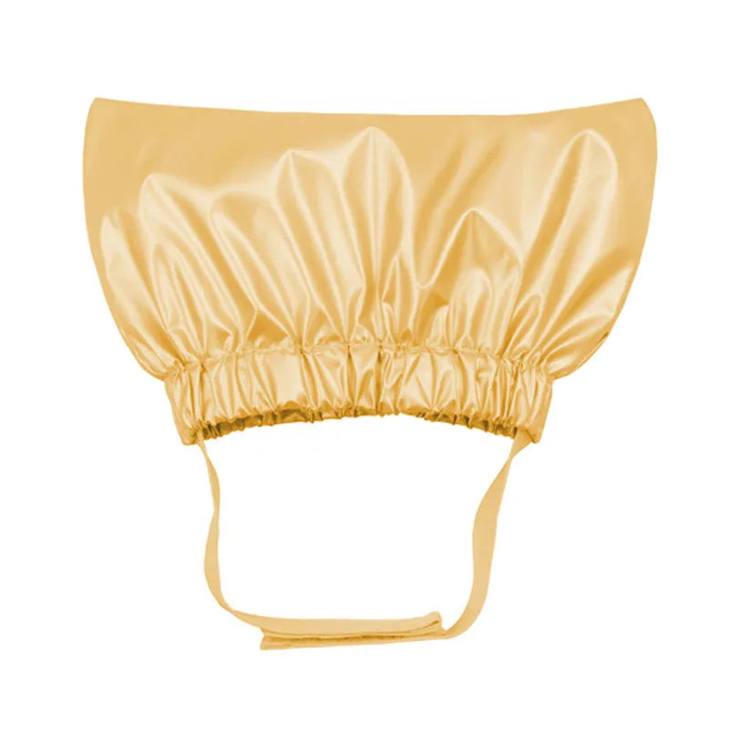 Adjustable pet shower cap in silver, pink or gold colours with waterproof non-woven fabric