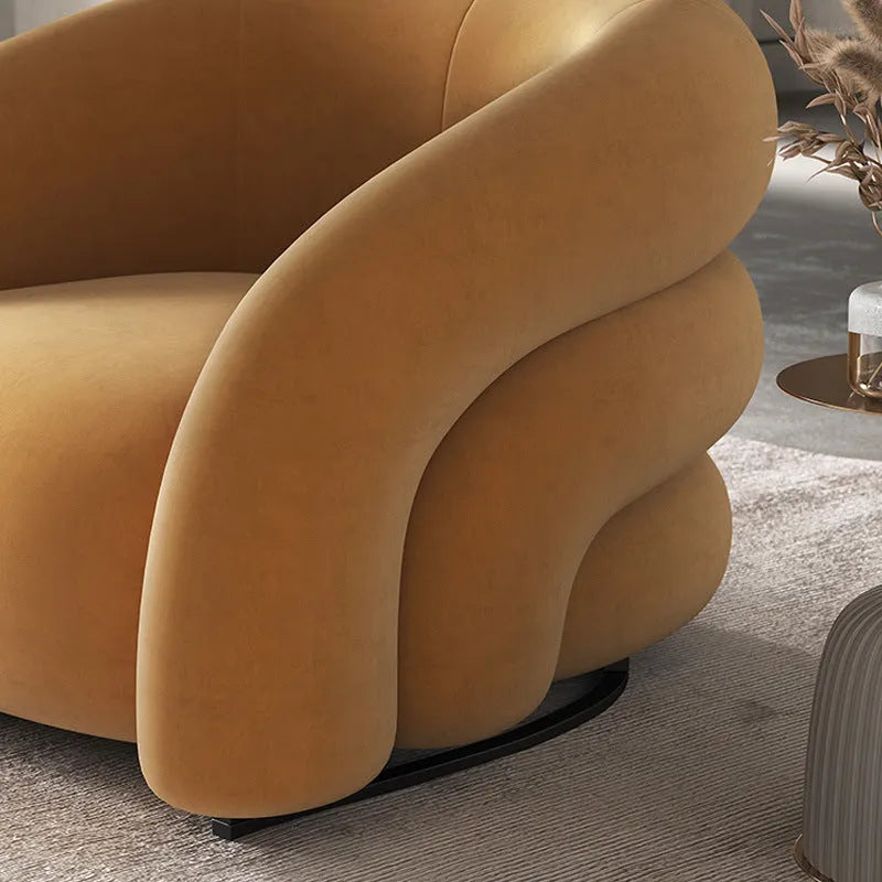 Nordic lazy sofa with solid wood frame, removable cover in thick cashmere fabric, modern design for lounge