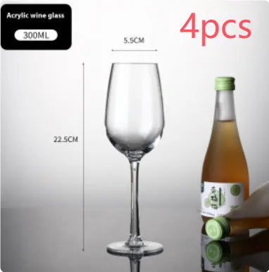 Clear PC acrylic party catering bottle for milk tea and red wine, 300ml or 550ml capacity.
