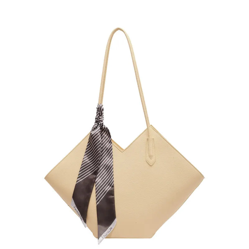Women's large capacity shoulder bag in horizontal square shape with 43cm width, available in eight colour options