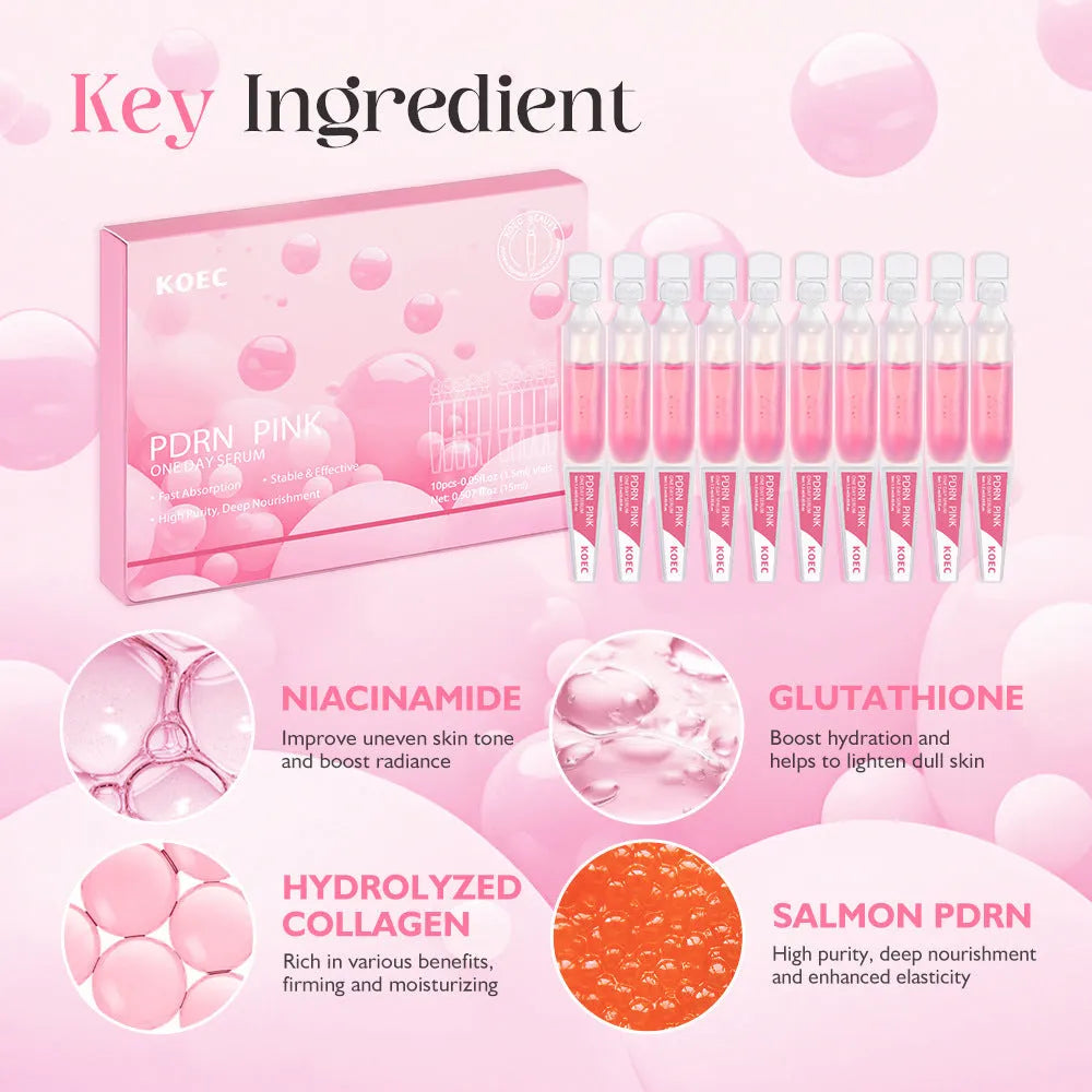 KOEC Powder Polypeptide disposable face mask 10 pack showing individual essence patches