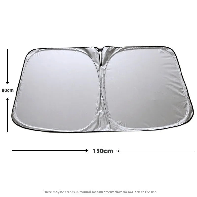 Titanium silver aluminium foil car sunshade for windscreen heat and UV protection