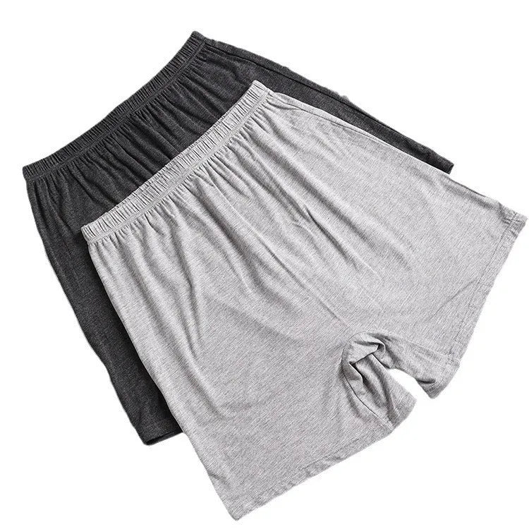 Men's high-waist boxers in solid colours including black, brown, grey and blue modal fabric