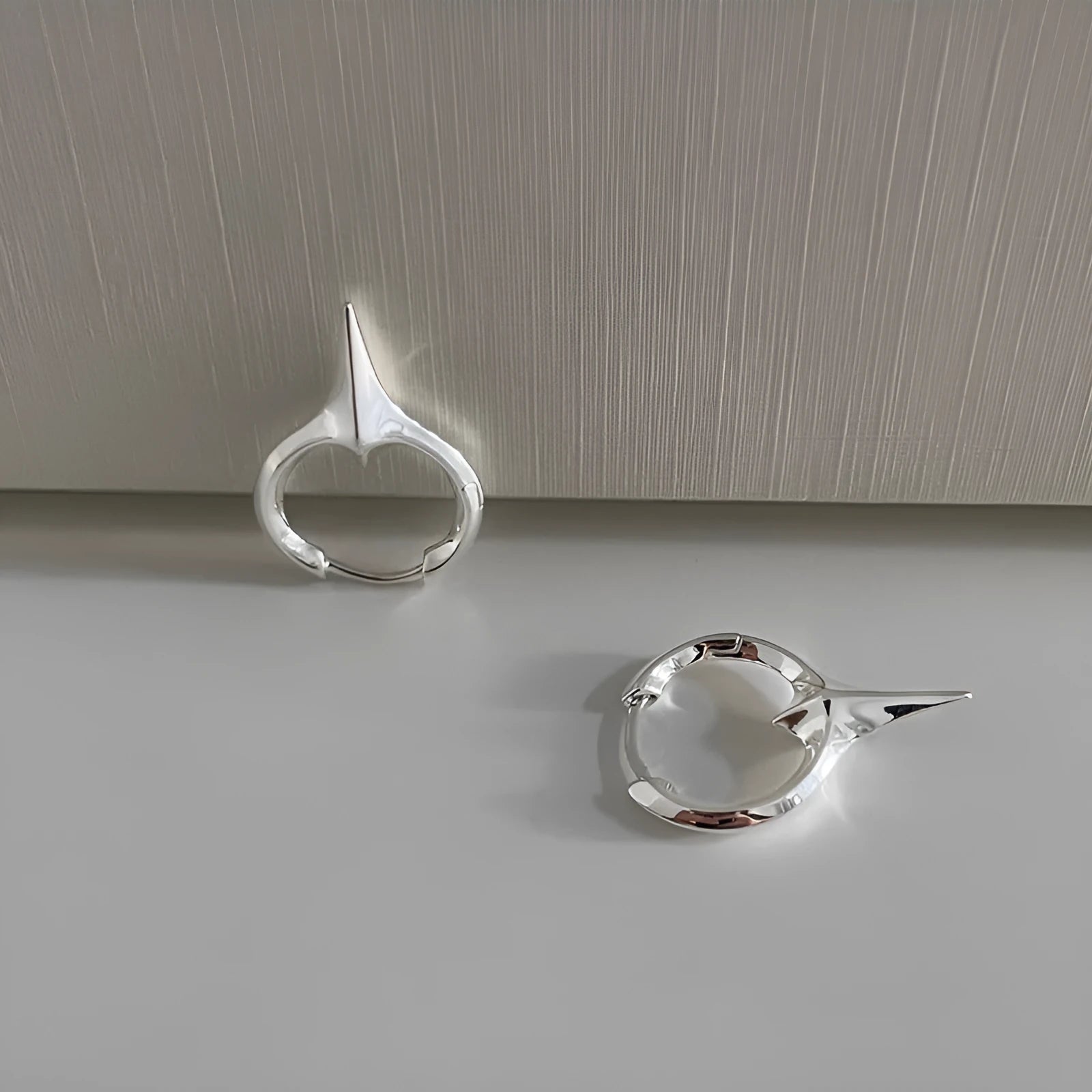 Women's geometric star ear clip earrings with copper white gold electroplated finish