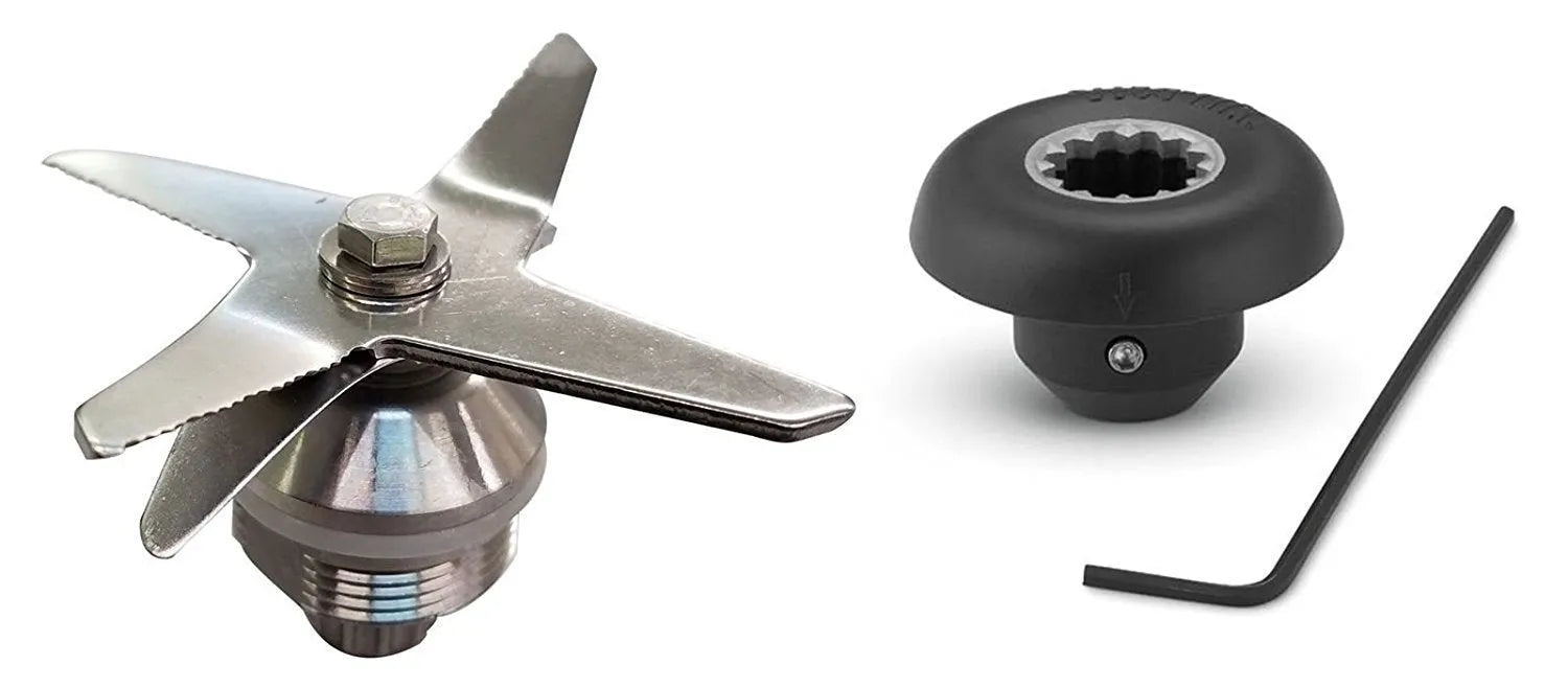 Mixer high hardness parts set including mixing knife and mushroom head with wrench, 10 by 7 cm, for soybean milk and grinding machines