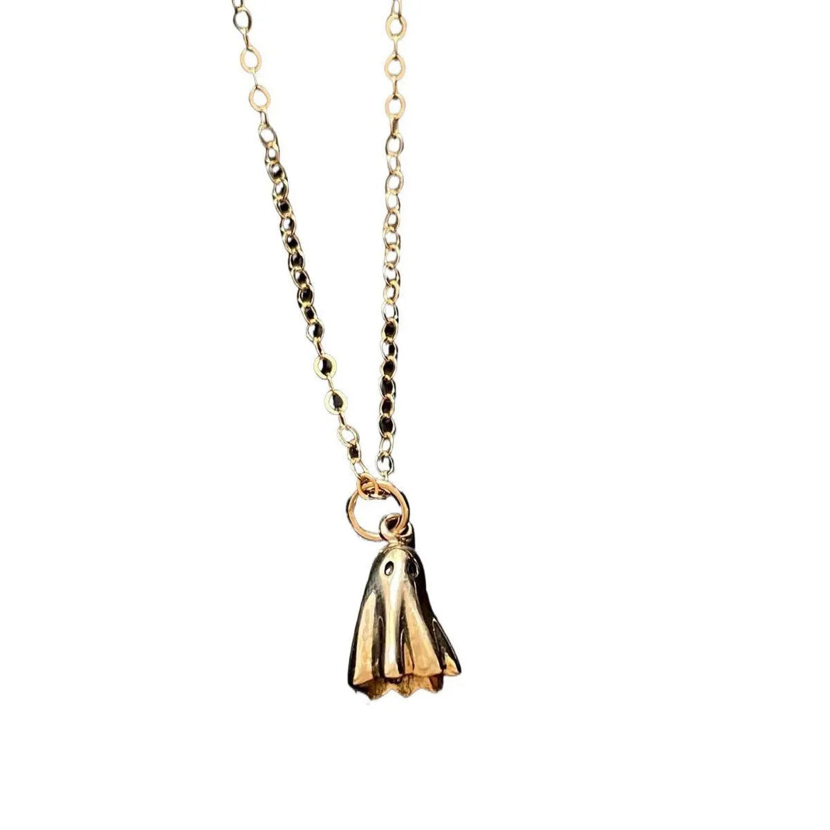 Ghost pendant necklace with stainless steel chain and titanium steel pendant in three chain style options