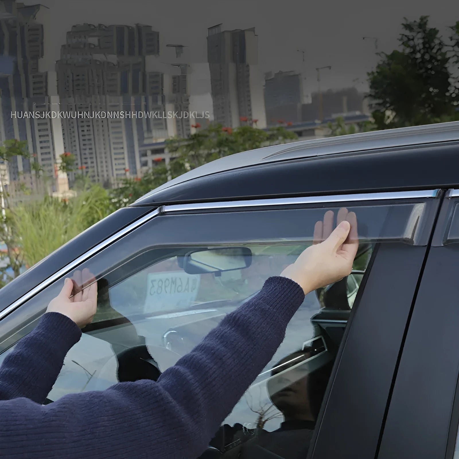 23 new Outlander window deflectors in Black Warrior and translucent finishes for rain protection
