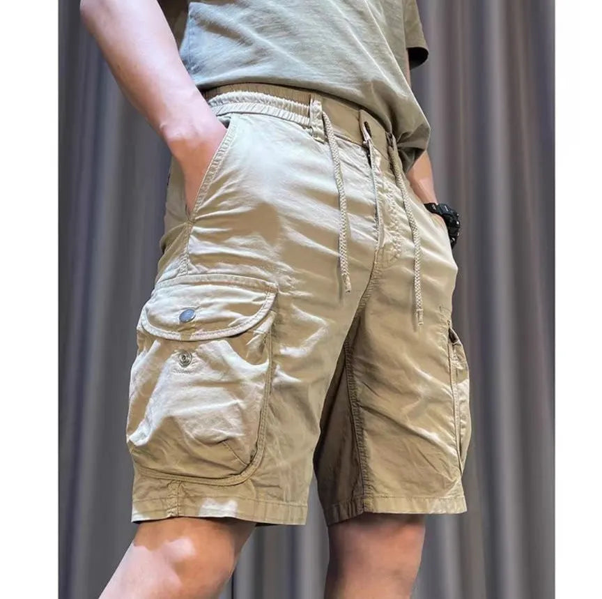 Loose straight casual overalls pants with multiple pockets in four colour options