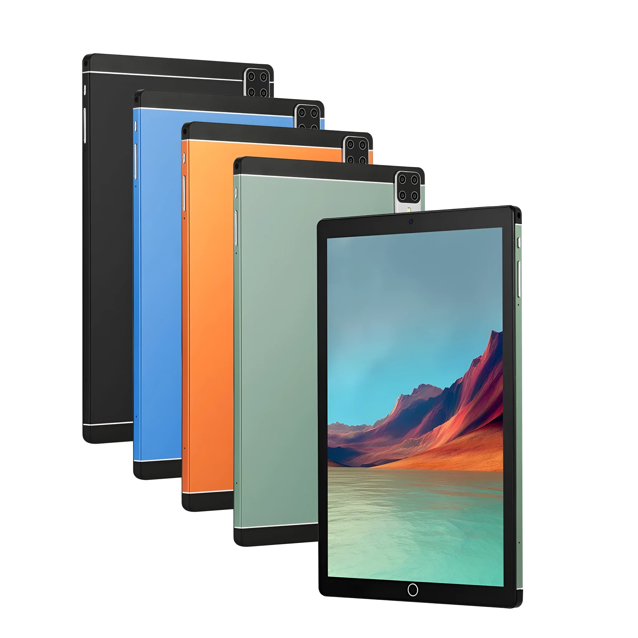Android 15 tablet PC with 11.6 inch screen in black, blue, green, or orange colour options