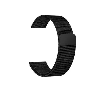 Stainless steel watch strap in silver, shown with measurements for 38mm/42mm cases and 22mm/24mm lugs.