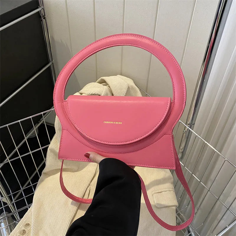 PU square messenger shoulder bag with mobile phone pocket in multiple colour options