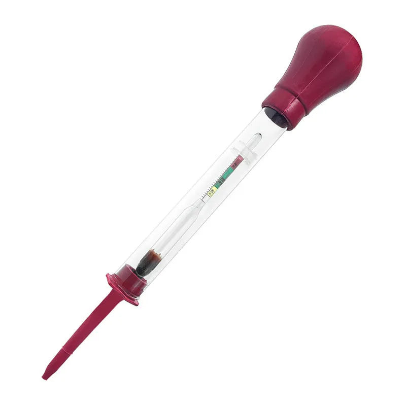 Electrohydraulic hydrometer for automobile battery testing with glass construction and 330mm length