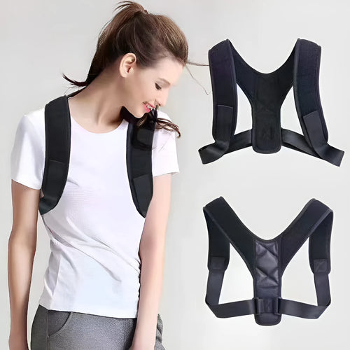Nylon back posture correction band for anti-hunchback support during sitting