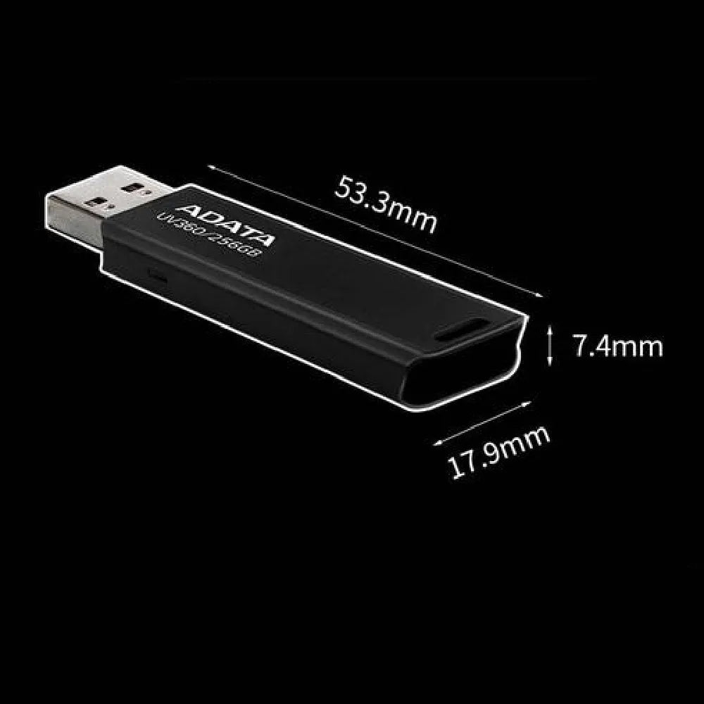 Black car USB flash drive with waterproof flexible plastic case showing 3.2 GEN1 interface