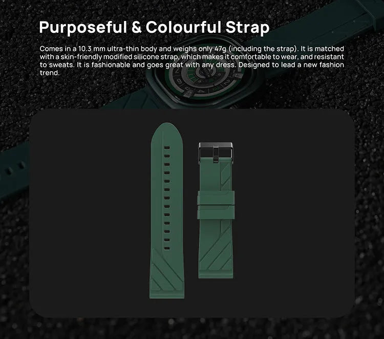 Bluetooth smart bracelet sports watch with 1.32-inch colour touchscreen and silicone wristband