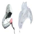 Pink and silver hair dryer bonnet hood with drawstring and elastic tube end for universal fit