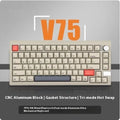 Chidu V75 aluminum mechanical keyboard with 81 keys and RGB lighting in a metal shell
